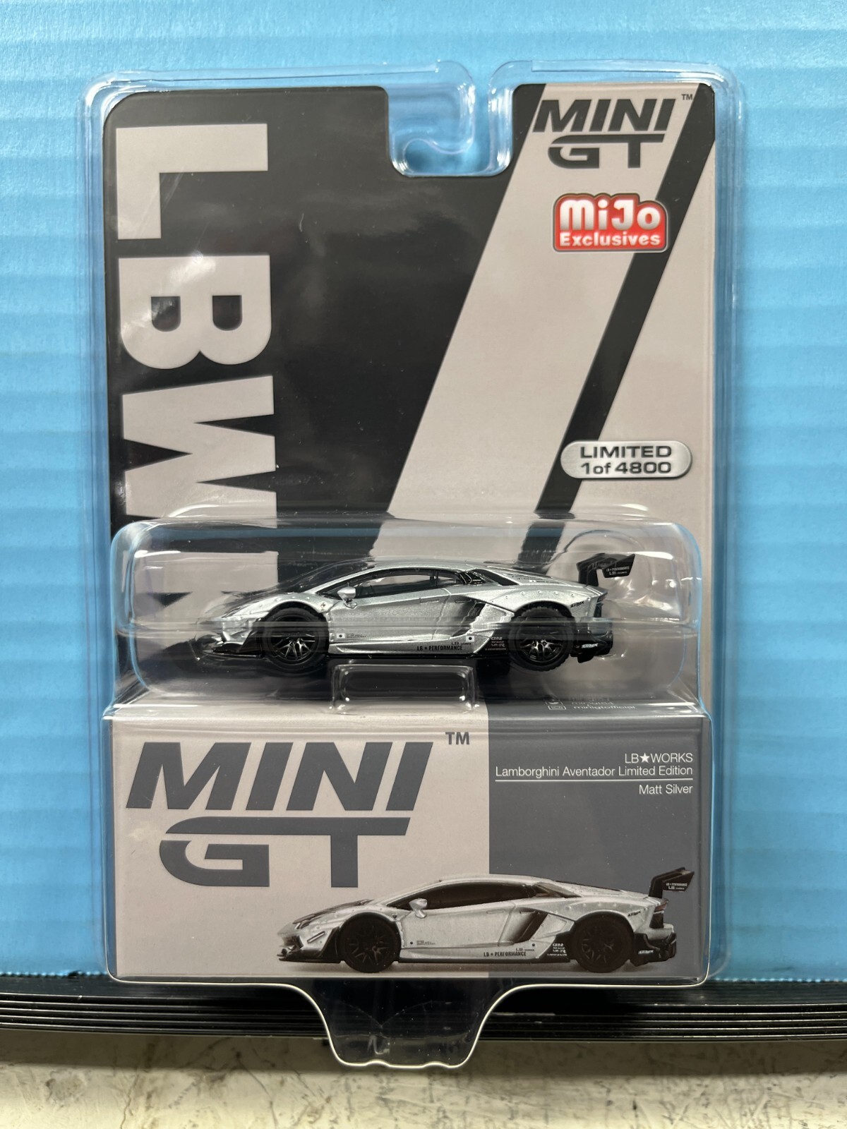 ミニカー MINIGT LIBERTY WALK Aventador Matte Grey MINI GT Lamborghini Aventador LB Works Silver - MINIATURE TOY SHOP
