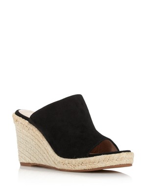 Женские черные босоножки на танкетке Marabella на платформе 1/2 STUART WEITZMAN 7.5 C