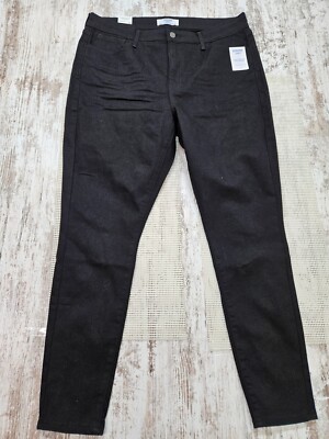 Denizen From Levi's Sculpting Ultra High-Rise Super Skinny Jeans 18 W34 Black