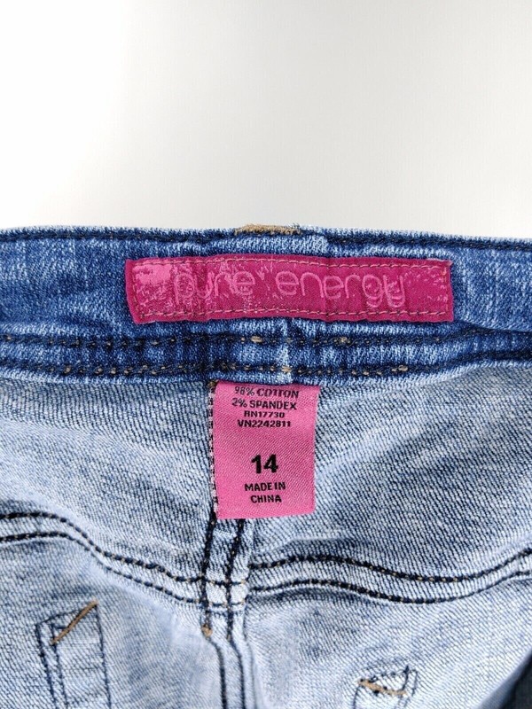 Pure Energy Womens Size 14 Color Jean Distressed Bootcut Comfy Fit Casual Jeans