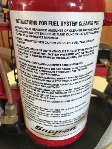 SNAP-ON MT338B Fuel System Cleaner **WARRANTY**