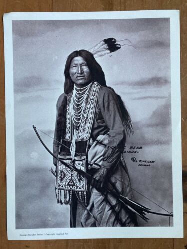 Rinehart-Marsden - Native American Litho Print "Kicking Bear" Sioux