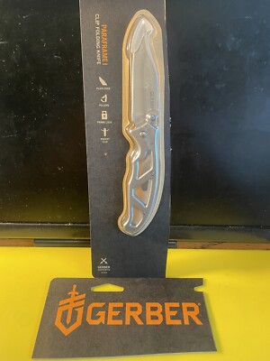 Gerber Paraframe I 3'' Folding Knife Stainless Steel Blade & Handle NIP Plain Edg