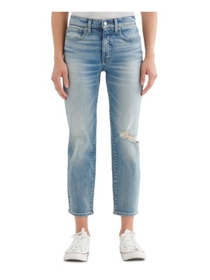 

LUCKY BRAND Женские голубые укороченные прямые джинсы с высокой талией на молнии 8\29, Light blue, 7WW1293