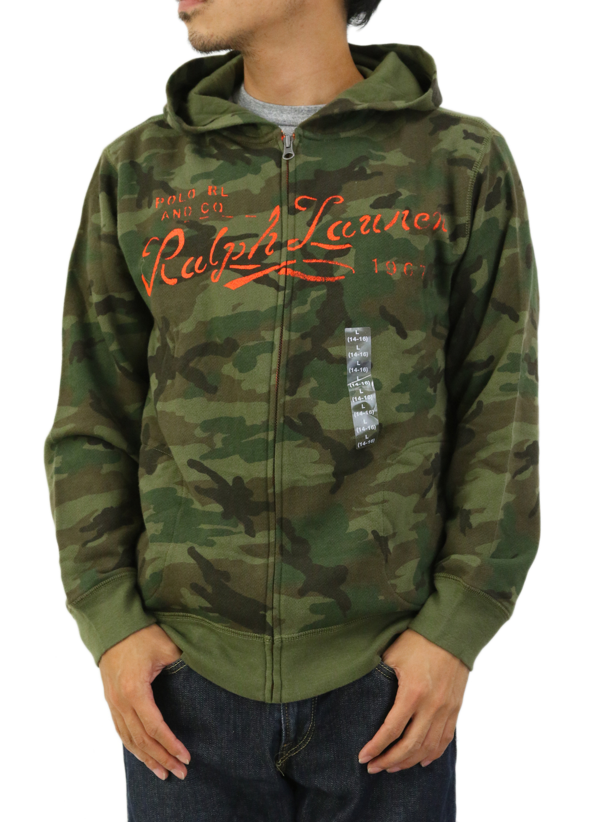 

Толстовка с капюшоном на молнии для мальчиков Polo Ralph Lauren, камуфляж, размер, Camouflage