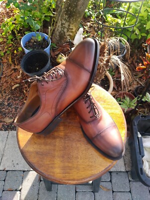 Bruno Magli DOMASCO Brown Leather Lace Up Cap Toe Oxfords Men s Size 7 M