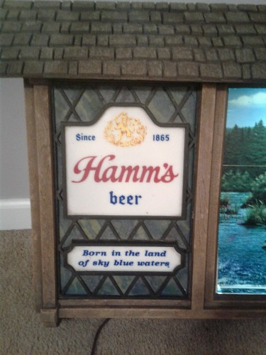 Vintage Hamm's Scene O Rama Lighted Motion Beer Sign Works Kind Of Bar Tavern