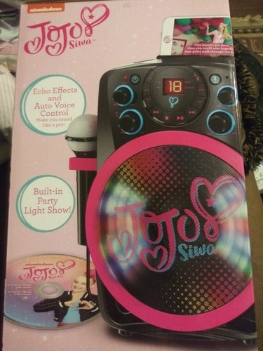 Nickelodeon Jojo Siwa CDG Karaoke Machine BLACK VERSION! Party lights! RARE NIB!