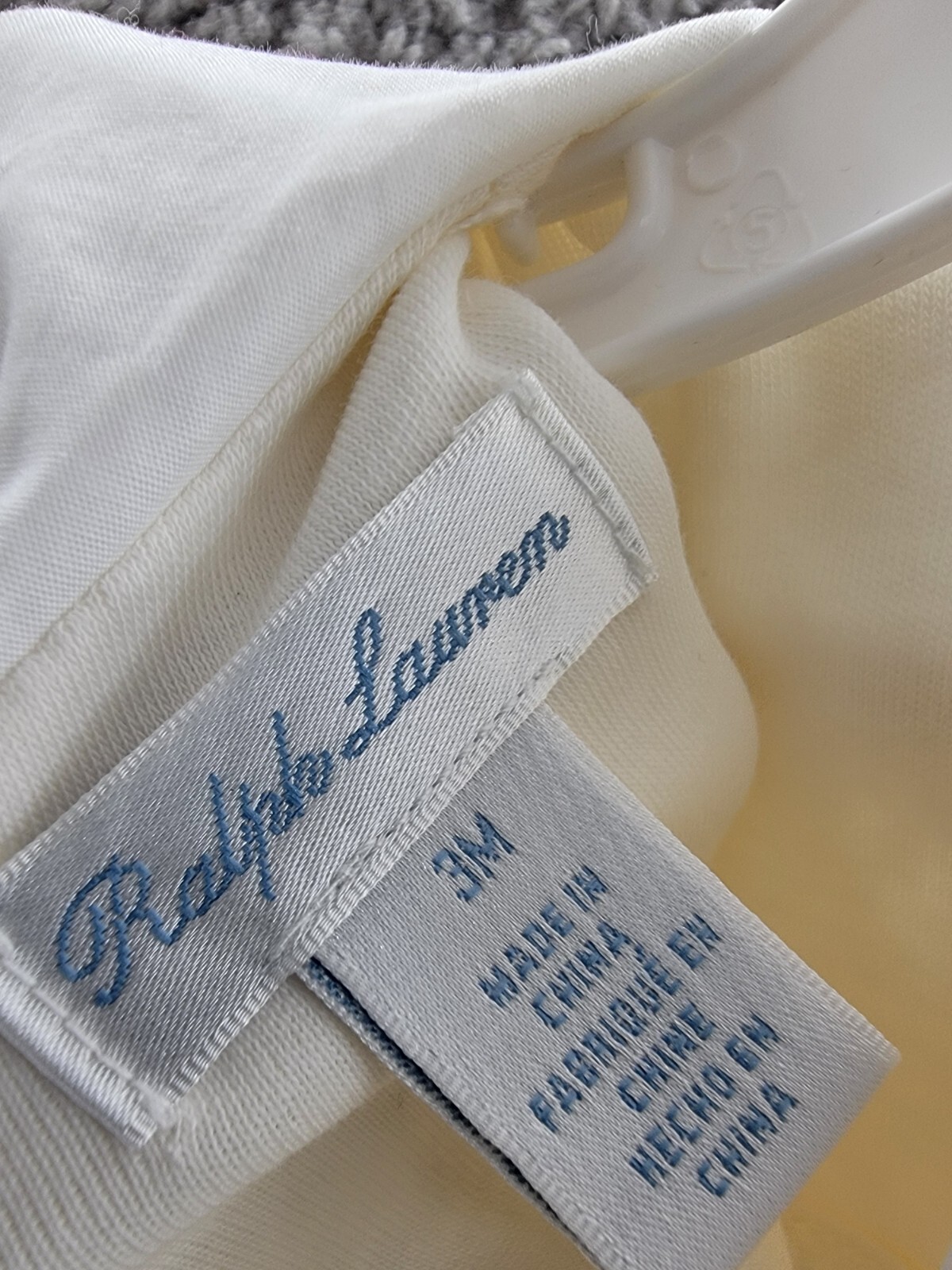 Ralph Lauren Snowflake Smocked Coveralls Baby Girls' 3M White Button Back L/S - Picture 11 of 19
