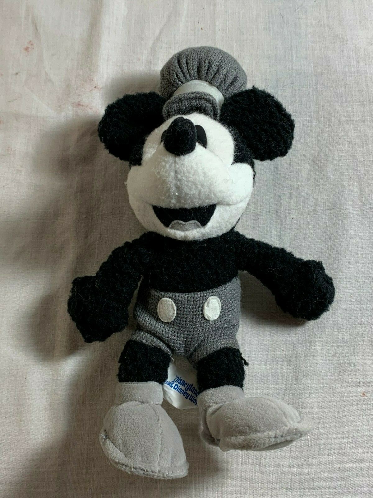 Disney Store Exclusive Mickey Mouse Steamboat Willie Plush Stuffed Black & White | eBay