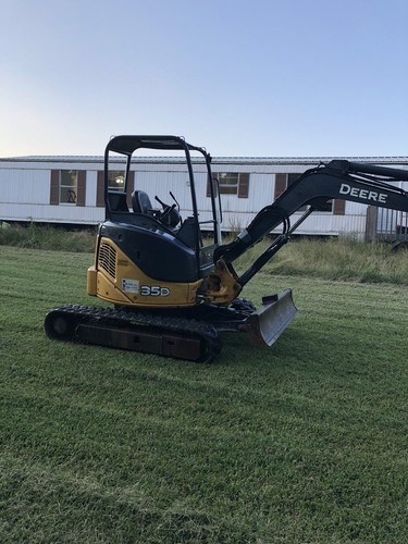 JOHN DEERE 35D MINI RUBBER TRACK EXCAVATOR BACKHOE BOB CAT CRAWLER TRACTOR DOZER