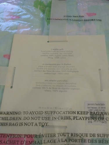 Pottery Barn Kids Quilt.Nwt. Organic.