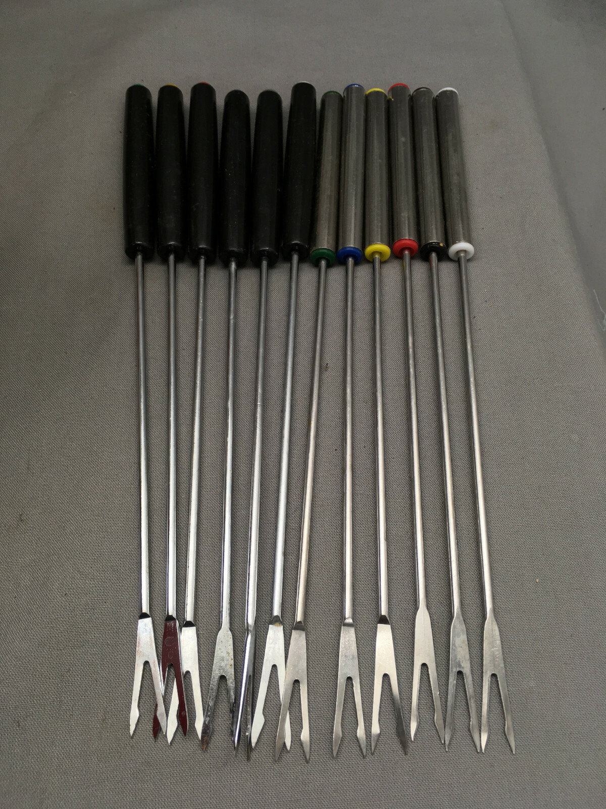 Roshco Fondue Set EUC Porcelain Enamel on Steel Pot Red