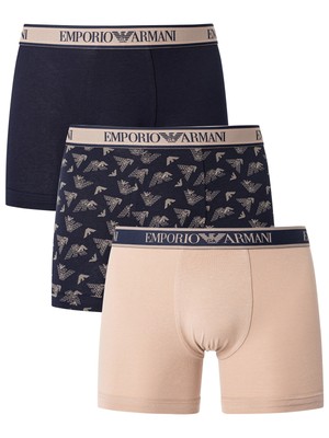 

Набор из 3 мужских трусов-боксеров Emporio Armani, синий, 111473-3F717-11250
