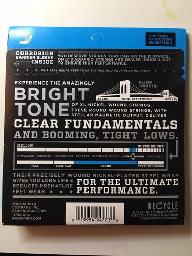 D'ADDARIO EXL190  BASS STRINGS, 40-100 FREE SHIPPING!!
