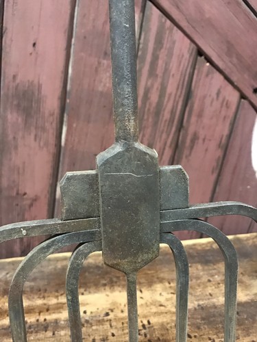 Antique Vintage Forged Fishing Spear 7 Tine Ornate 5.6 Ft