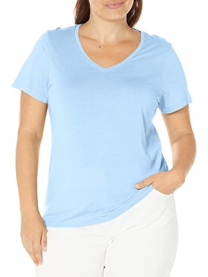 

HUE Intimates Голубая рубашка для сна с коротким рукавом, Light blue