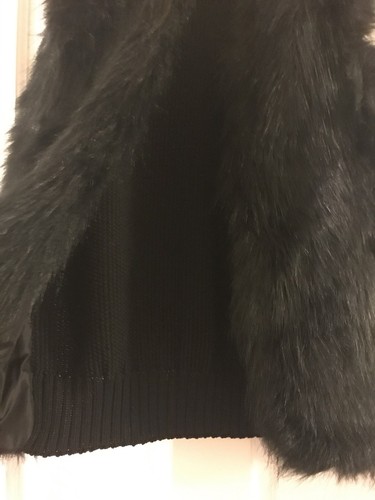 New Sebby Collection Women’sFashion Black Vest Faux Fur Size M