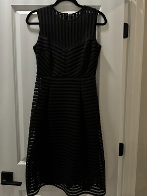 NWOT Calvin Klein Dress Women Size 2 Black Lace Sleeveless Chic Classy Formal