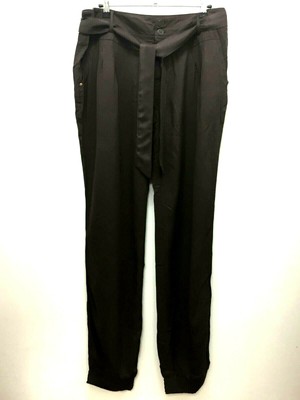 La Redoute BROWN loose fit trendy harem style trousers with belt UK 14 EU 42 32L