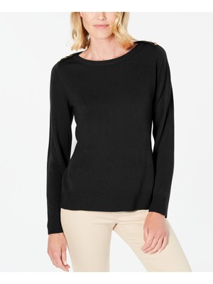 

Женская черная футболка с круглым вырезом KAREN SCOTT Petites, Черный