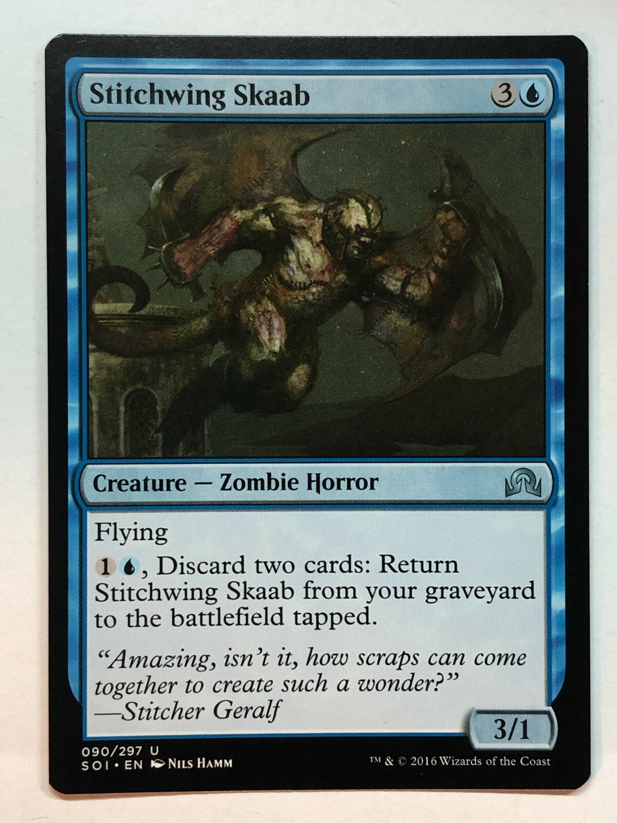 Stitchwing Skaab 2x FOIL SOI MTG Shadows Over Innistrad Uncommon MINT blue Stitchwing Skaab 2x FOIL SOI MTG Shadows Over Innistrad Uncommon MINT blue