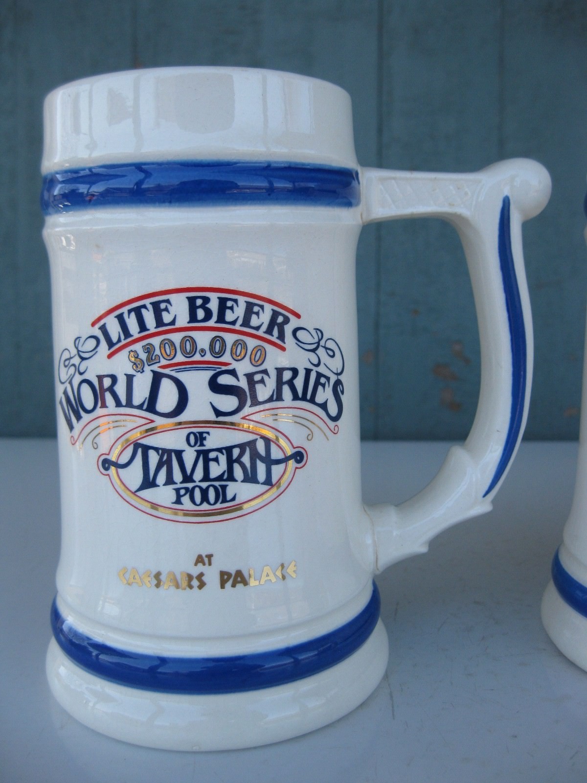 Lot of 3 Vintage 1980s Miller Lite Beer World Series of Tavern Pool Steins