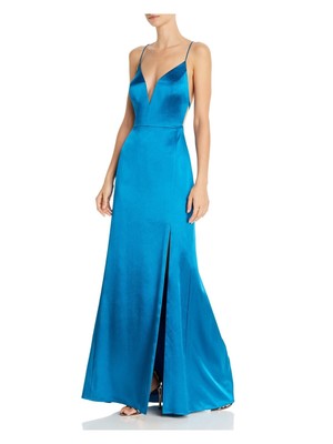 

AIDAN AIDAN MATTOX Женское бирюзовое вечернее платье с открытой спиной на тонких бретельках, Teal