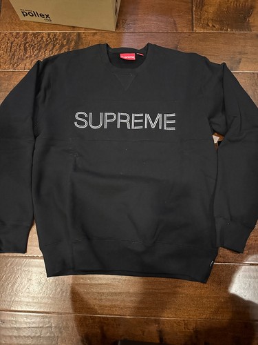 Supreme SS17 Vertical Logo Panel Crewneck グレー Supreme Vertical Logo Panel Crewneck (SS17) - $148
