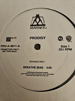 The Prodigy Breathe Pre-Release Promo Super Rare 12'' Vinyl Breakbeat Record