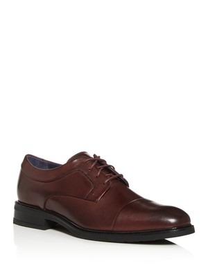 

COLE HAAN Мужские кожаные оксфорды Maroon Hartsfield Cap Toe Block Heel, HARTSFIELD