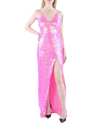 Женское вечернее платье на бретельках-спагетти с ИЗУМРУДНЫМ пломбиром и розовой подкладкой M