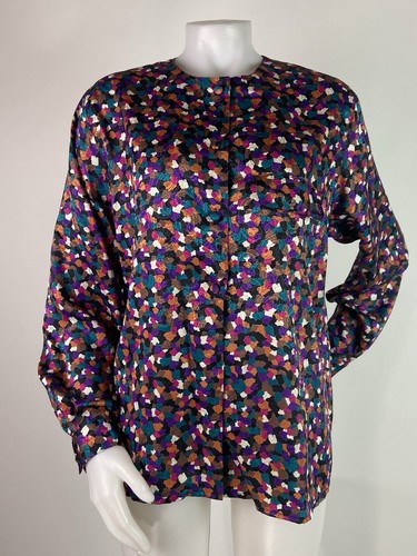 シャツ+ブラウス(長袖+七分) pierre cardin - vintage pierre cardin blouse bw Vintage Pierre Cardin Top Womens 8 Blue Draping Shirt Blouse