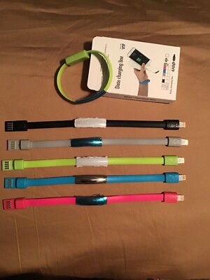 Bracelet Flat Wire USB Charger Cable Data Cord For Phone X 8 7 6 (Blue)