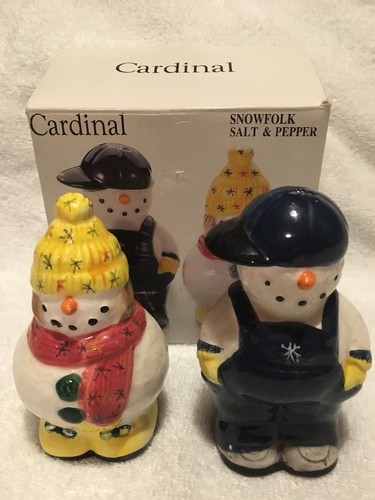Snowfolk Salt & Pepper Shakers...New In Box