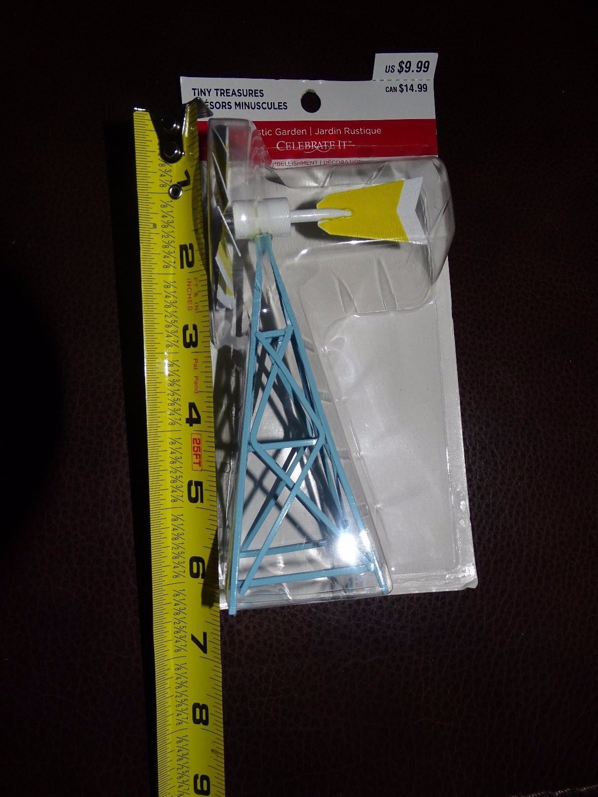 +Celebrate It Tiny Treasures Rustic Garden Miniature Windmill-Smoke/Pet-free-NEW