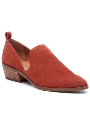 

LUCKY BRAND Женские кожаные слипоны на блочном каблуке Mahzan красного цвета с миндалем, размер 8,5 м, Красный, LK-MAHZAN