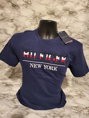 NWT Men's Tommy Hilfiger Short-Sleeve Cool  Embroidered Tee Size Small 