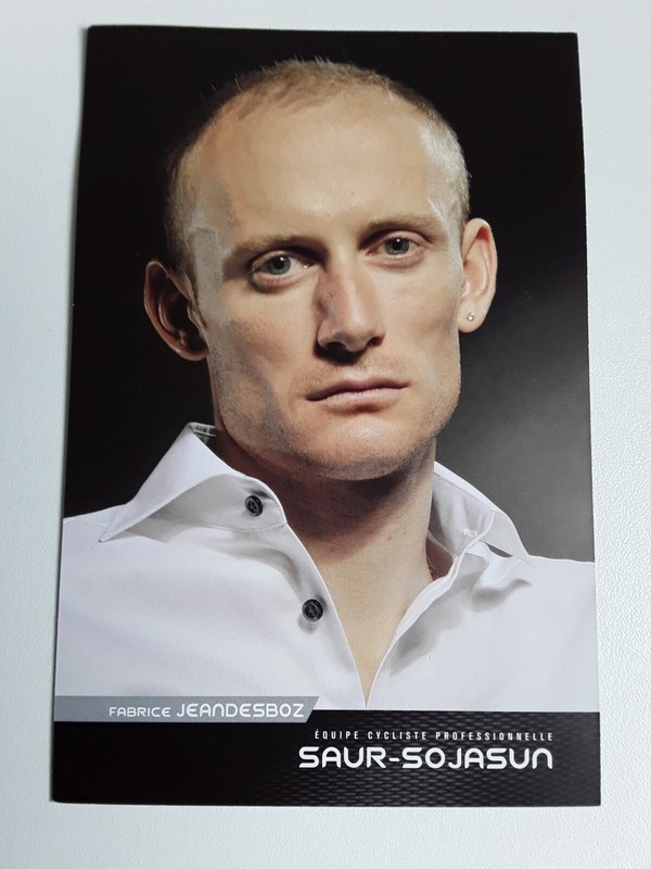 Cyclisme Carte Cycliste Fabrice Jeandesboz ÃQuipe Saur-Sojasun 2012 .