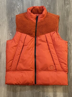 UGG Zoltan Sherpa Puffer Vest - Men s L - Mars Orange Style 1132252 Full Zip NEW