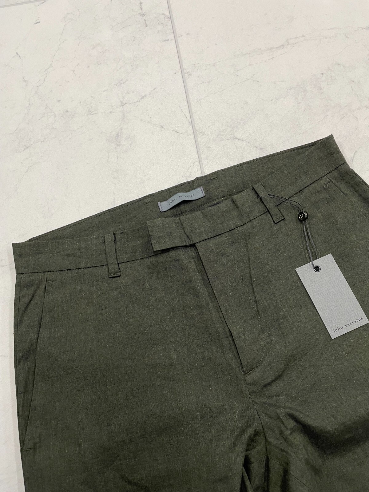 Pre-owned John Varvatos $698  Mercer Pants In Kelp Size: 48 In Green
