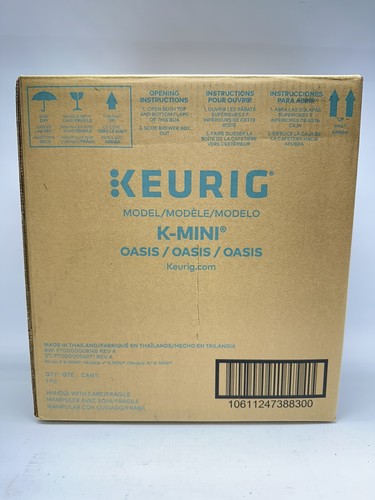 KEURIG K-Mini Single Serve Compact K-Cup Pod Coffee Maker (OASIS) NEW OPEN BOX!