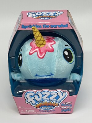 Fuzzy Wubble Jigglers Spinkles The Narwhal Super Fuzzy Soft and Jiggly