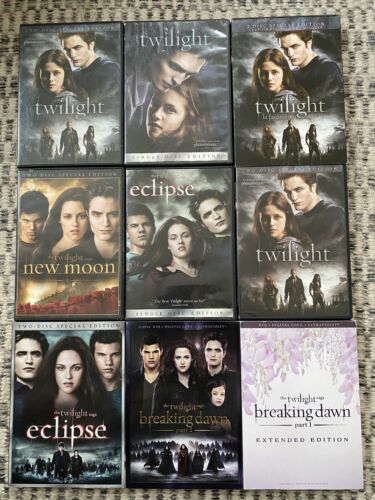 TWILIGHT DVD COLLECTION LOT (9) SPECIAL EDITION EXTENDED EDITION RARE! OOP NICE! TWILIGHT DVD COLLECTION LOT (9) SPECIAL EDITION EXTENDED EDITION RARE! OOP NICE!
