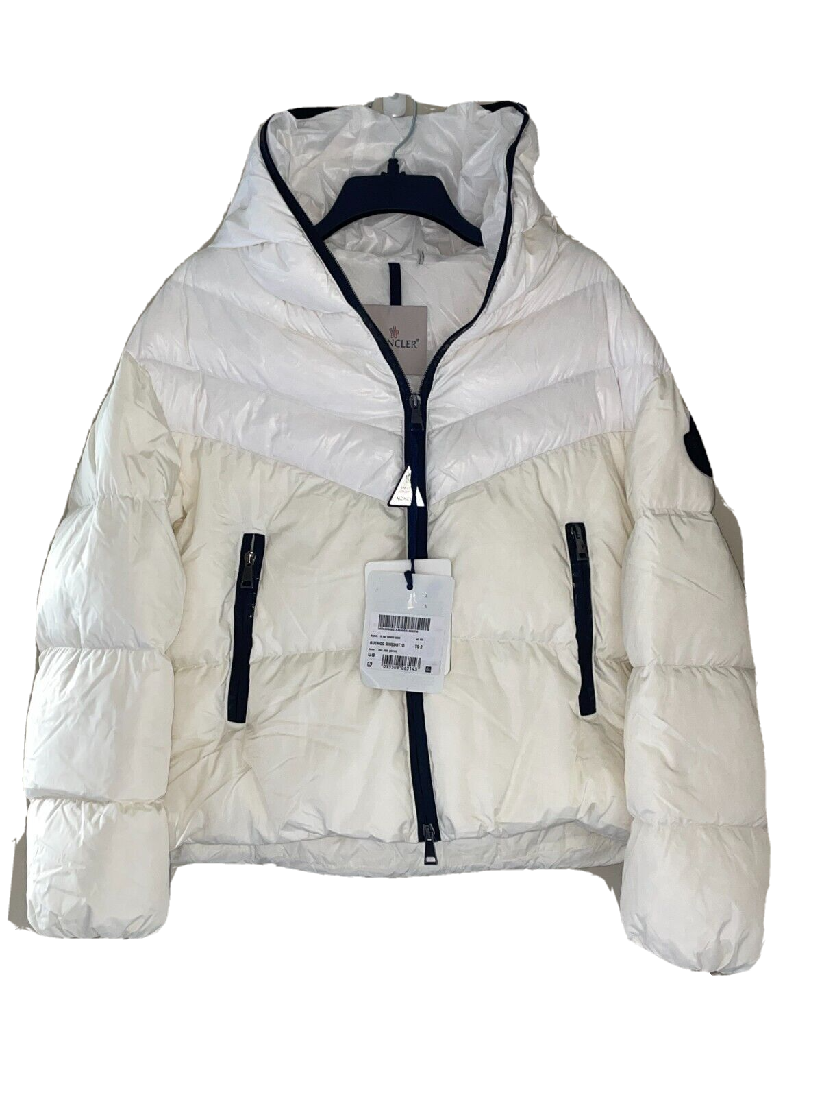 25SS MONCLER Gencaylong ホワイト New Moncler Guenioc Hooded Down Puffer Coat Size 2 White