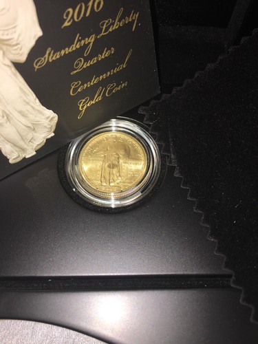 2016 W STANDING LIBERTY QUARTER GOLD CENTENNIAL COMMEMORATIVE COIN W/ OGP 16XC