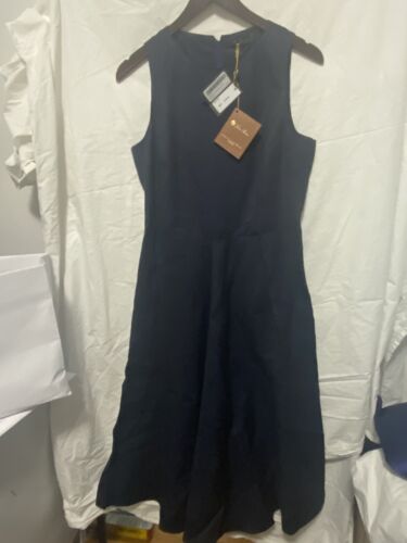 Pre-owned Loro Piana Denim Blue Dress Sz.42 Sleeveless. With Tag. Italy. Orig.$2200