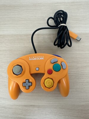 Official OEM Nintendo GameCube Controller Spice Orange DOL-003 Tested & Working