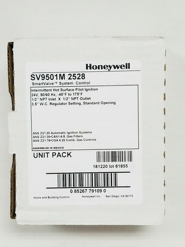Honeywell Smart Valve Gas Control Valve SV9501M2528 New