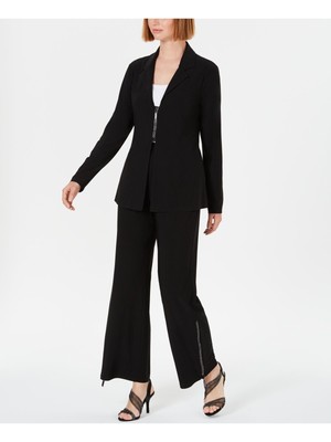 

Черные женские широкие брюки с украшением MSK Размер, Черный, 93013043I